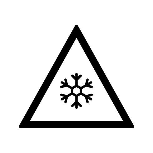 Vector Risk of ice Road Sign Icon