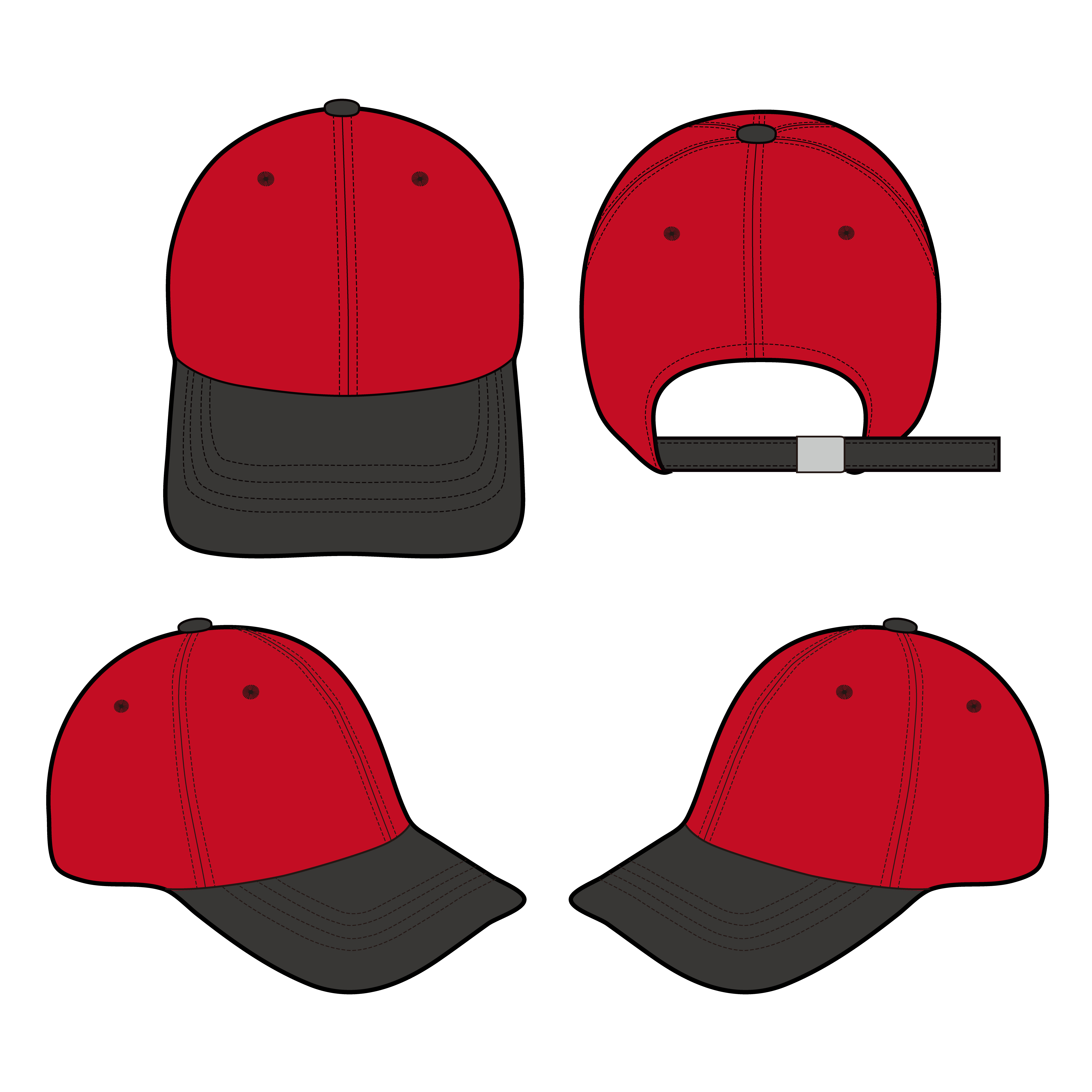 Download Baseball Cap fashion flat sketch template - Download Free ...