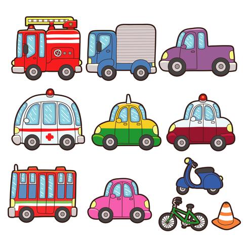 Este gráfico es conjunto de iconos de transporte. Ilustración vectorial vector