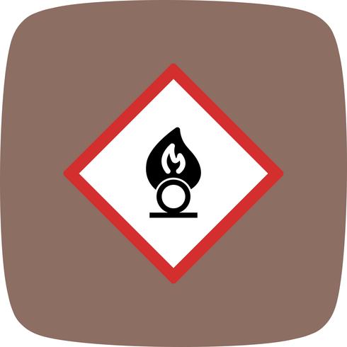 Vector de agente oxidante icono de signo de carretera