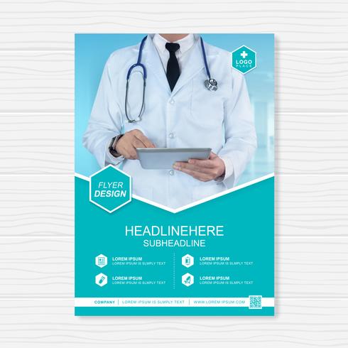 Health care cover a4 template design for a report and medical brochure design, flyer, leaflets decoration for printing and presentation vector illustration