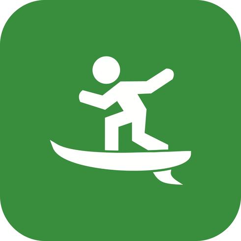 Icono de surf ilustración vectorial vector