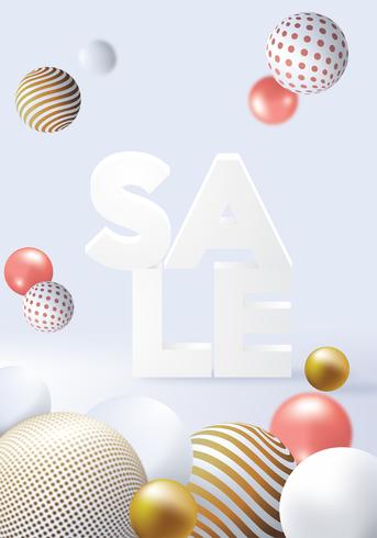 Sale 3D Design vector