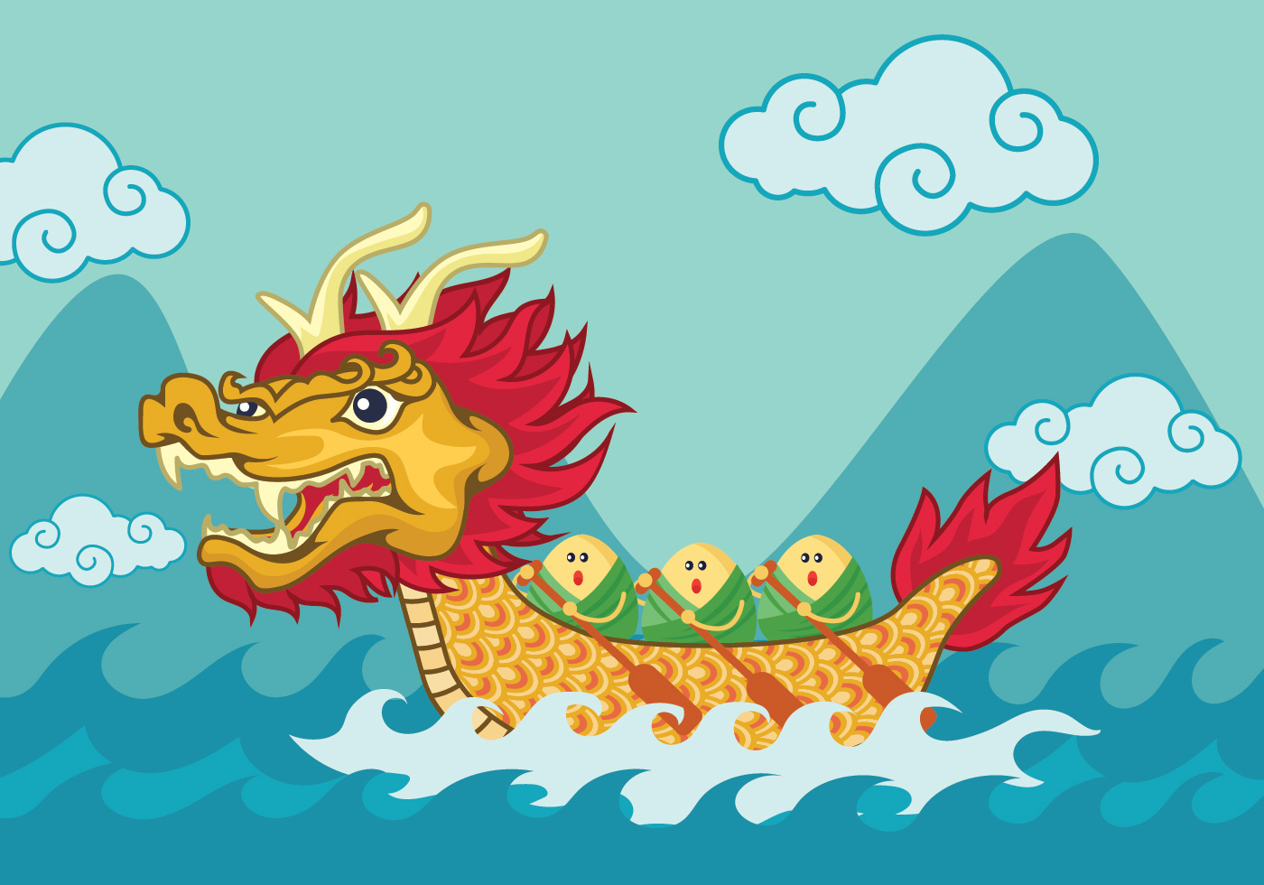 Dragon Boat Festival 425380 Vector Art at Vecteezy