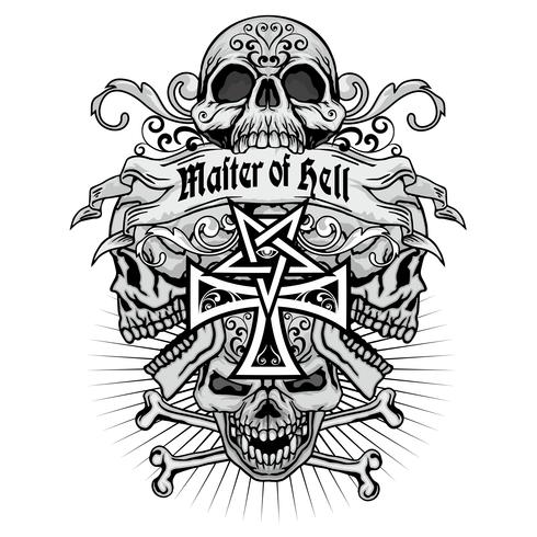 grunge skull coat of arms 425381 Vector Art at Vecteezy