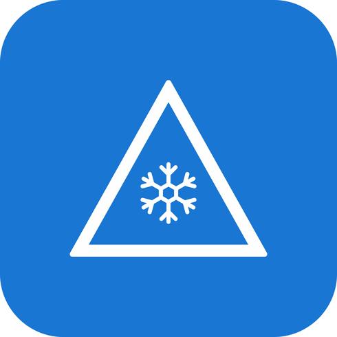 Vector Risk of ice Road Sign Icon