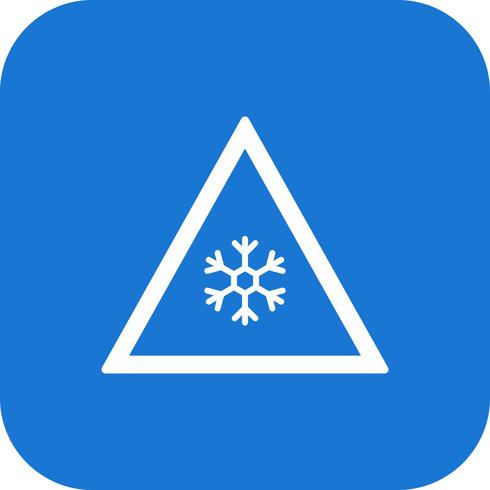 Vector riesgo de hielo icono de signo de carretera