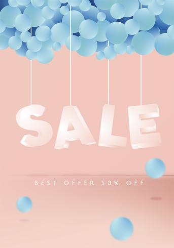 Sale template vector