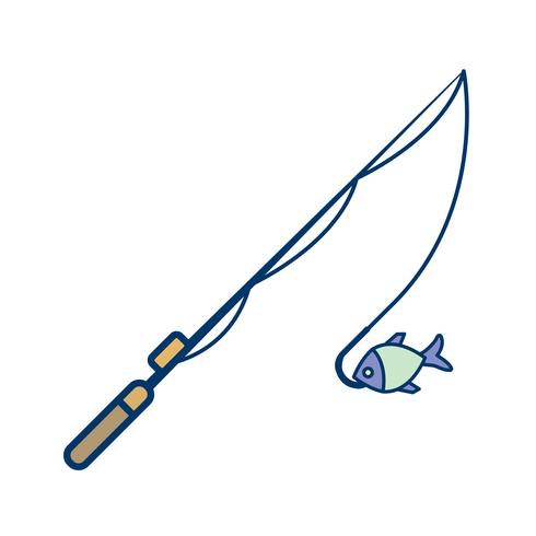 Icono de pesca ilustración vectorial vector