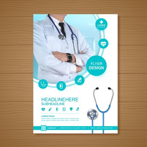 Health care cover a4 template design for a report and medical brochure design, flyer, leaflets decoration for printing and presentation vector illustration