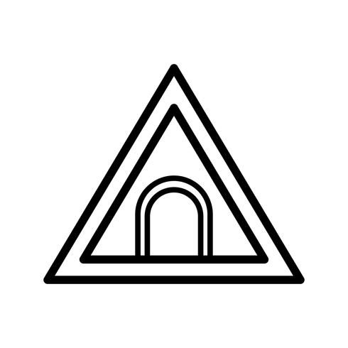 Vector Tunnel Road Sign Icon