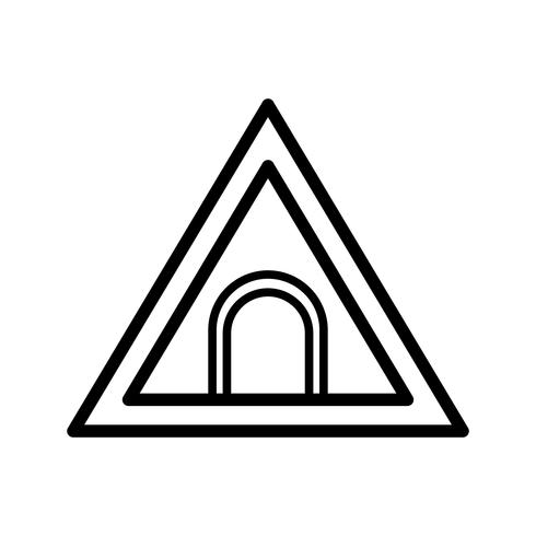 Vector icono de señal de tráfico túnel