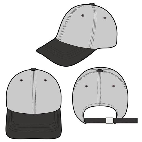 Download Baseball Cap fashion flat sketch template - Download Free ...