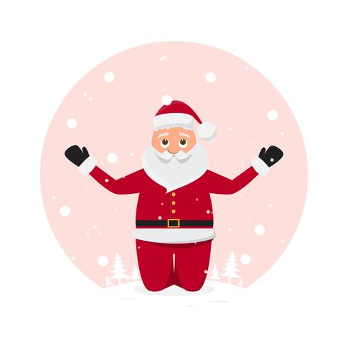 Lindos personajes de santa claus en diferentes emociones. vector