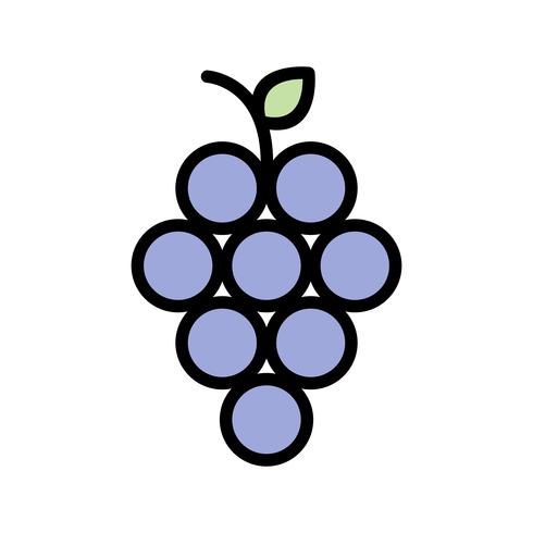 Vector icono de uvas