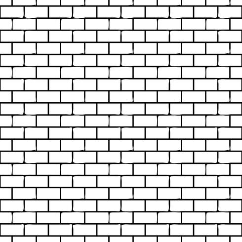 Seamless Monochrome Pattern with Bricks vector