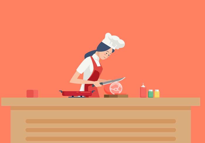 Chef Cooking vector