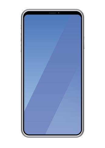 Smartphone aislado en el fondo blanco. vector