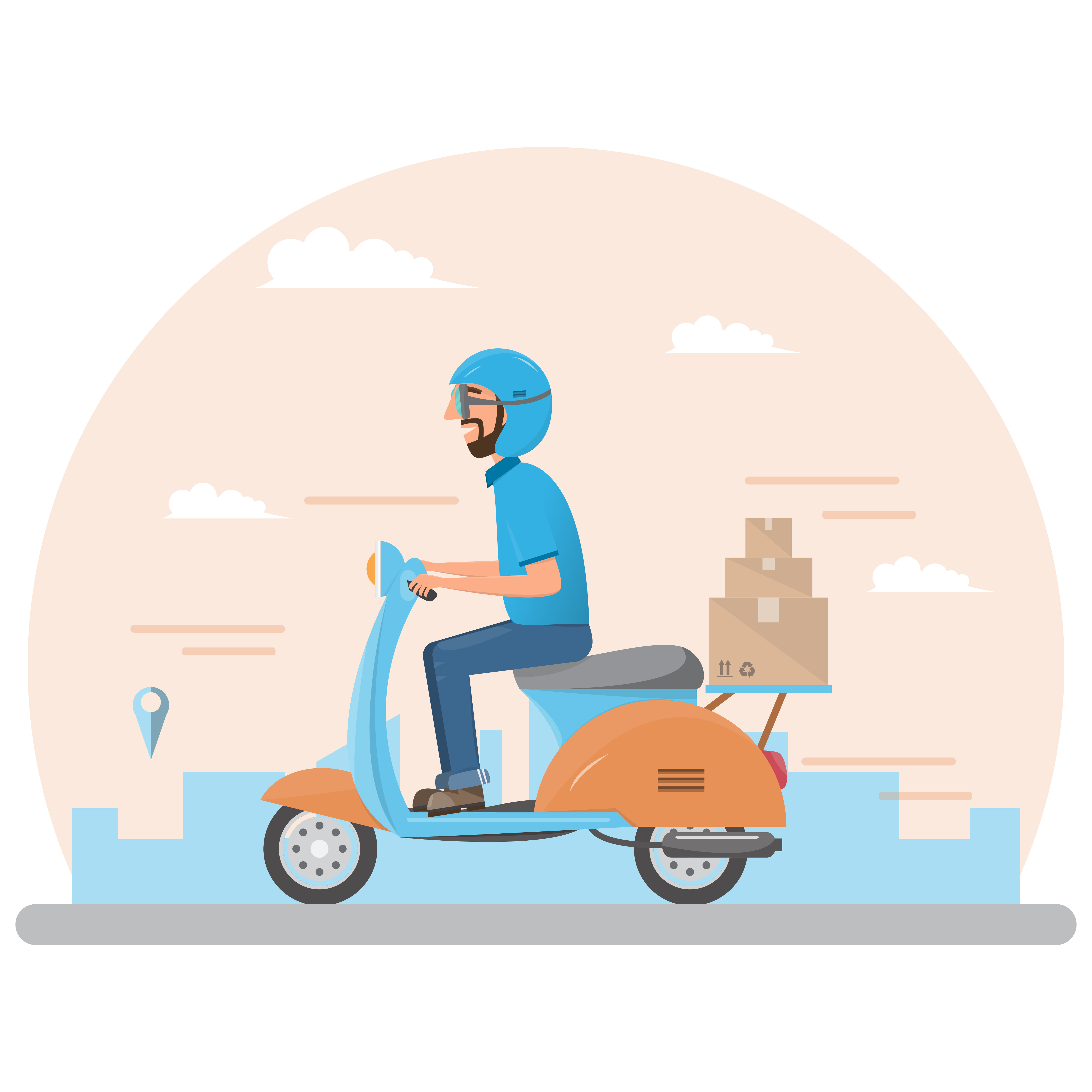 Parcel Delivery Clipart.