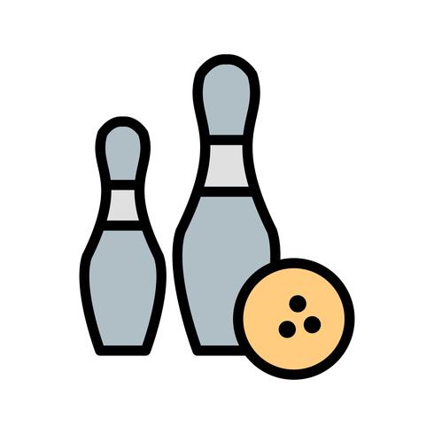 Icono de bolos ilustración vectorial vector