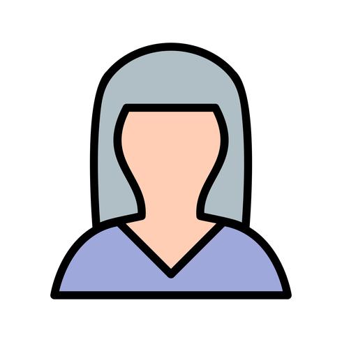 Icono de avatar femenino ilustración vectorial vector