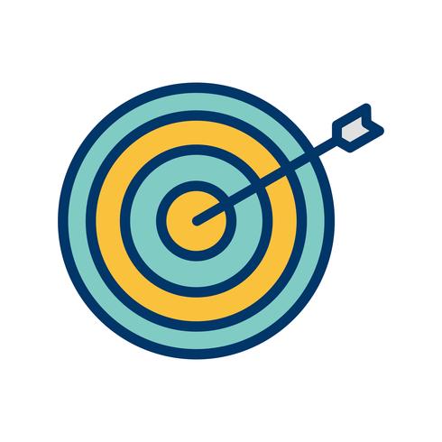 Icono de Bullseye ilustración vectorial vector