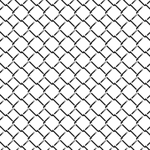 Fence Grid Monochrome Seamless Pattern vector