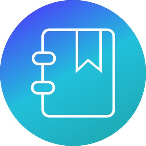Vector Bookmarked Icon