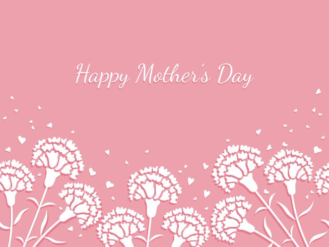 Seamless vector background illustration with text space for Mother’s Day.