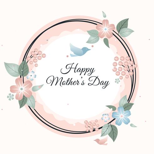 Vector Mother's Day Greeting Card