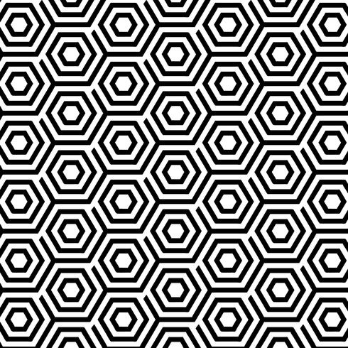 Seamless Pattern with Abstract Hexagons vector