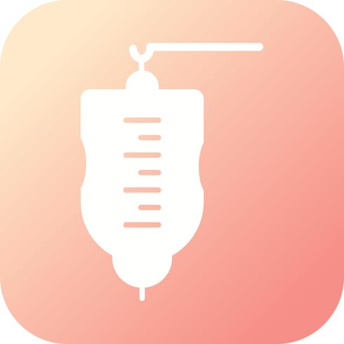 Goteo médico lleno de icono con fondo degradado vector