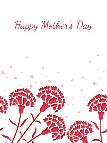 Seamless vector background illustration with text space for Mother’s Day.