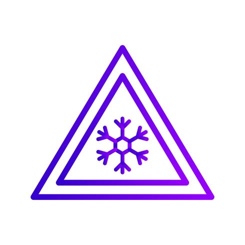 Vector Risk of ice Road Sign Icon