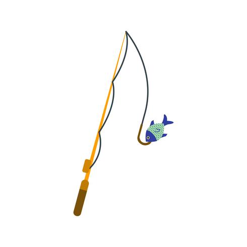Icono de pesca ilustración vectorial vector