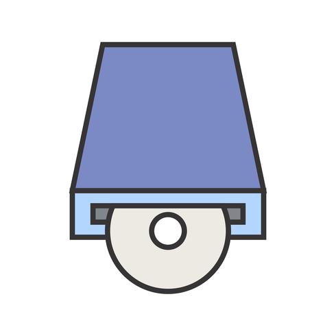Dvd PLayer Line Filled Icon vector