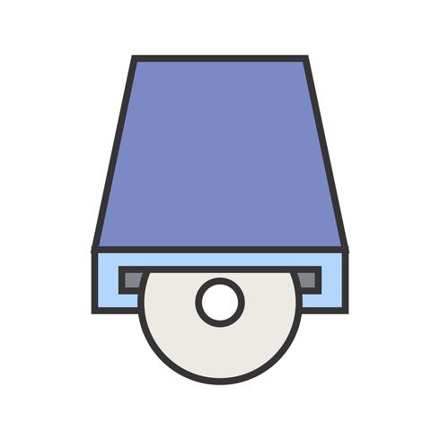 Dvd PLayer Line Filled Icon vector