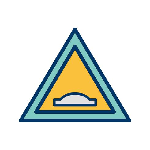 Vector Hump bridge Road Sign Icon