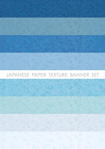 Japanese paper banner set. vector