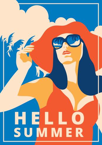 Summer Retro Poster vector