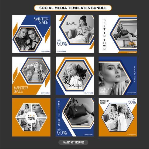 Multipurpose social media template kit booster.sale and discount banner, suitable for your promotion vector
