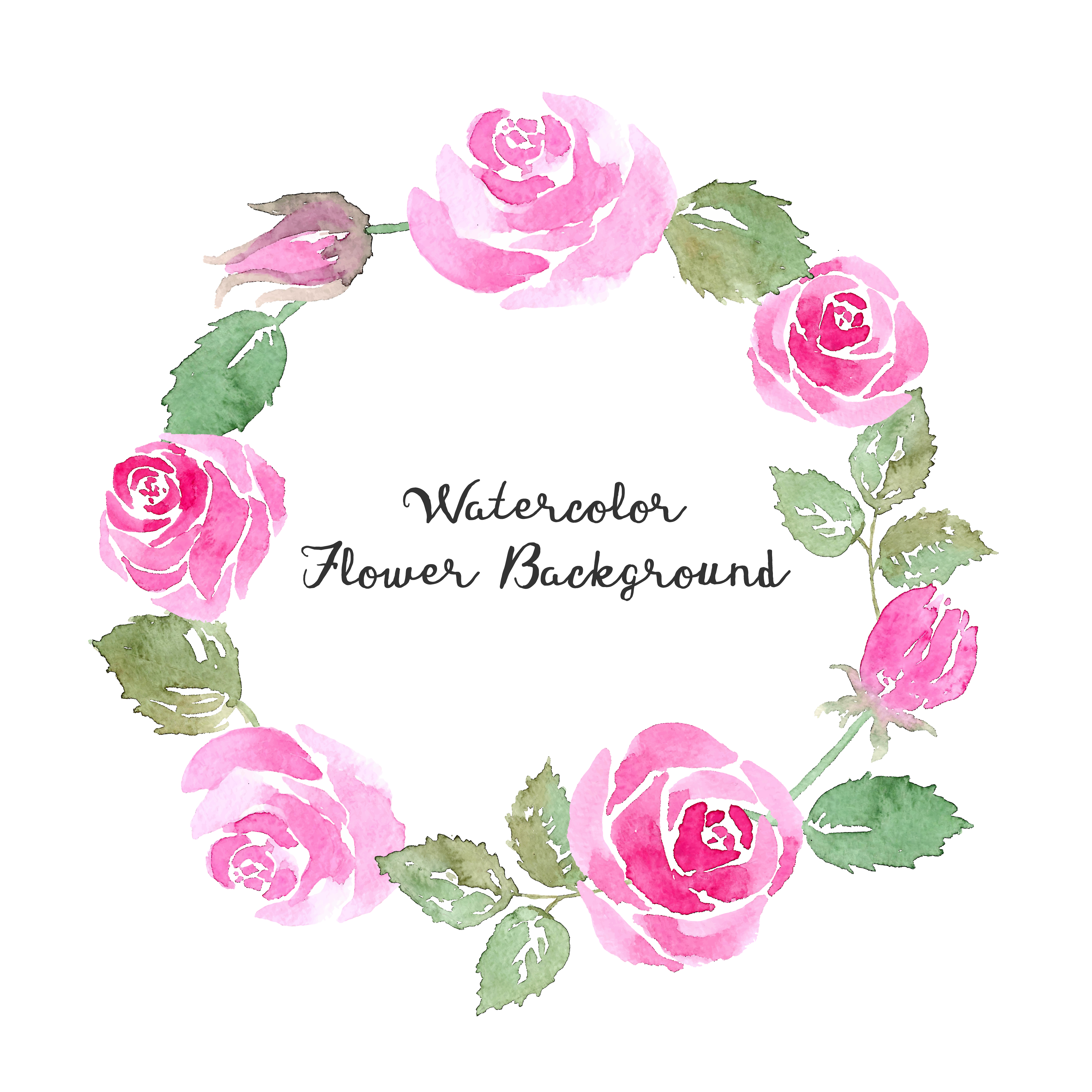 Download watercolor rose flower background 426879 - Download Free Vectors, Clipart Graphics & Vector Art