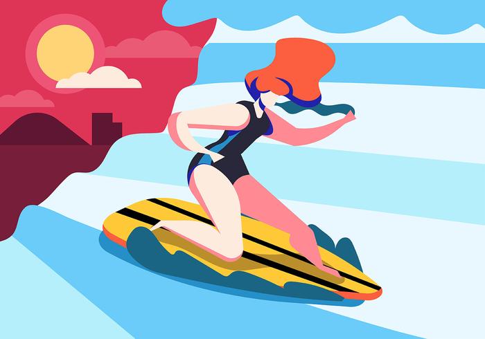 Person Enjoying Summer vector