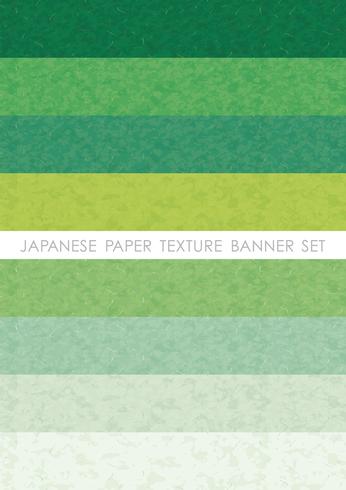 Japanese paper banner set. vector