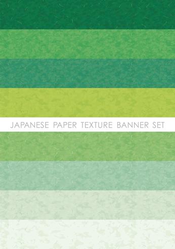 Conjunto de banner de papel japonés. vector