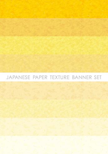 Japanese paper banner set. vector