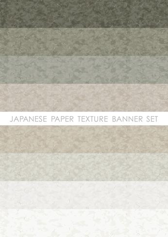 Japanese paper banner set. vector