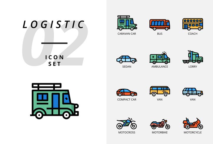 Paquete de iconos para logística, entrega de aviones no tripulados, destino, mantenimiento seco, logística global, hogar, compra, seguro, tiempo de entrega, protección, entrega, caja fuerte, carretilla. vector