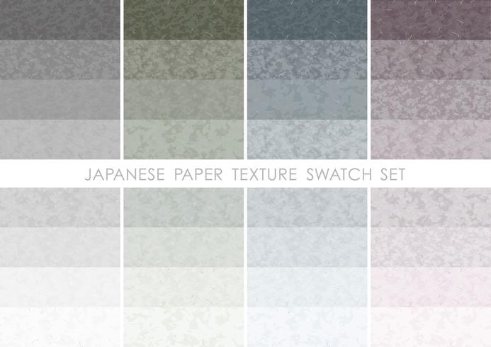 Japanese paper swatch set. vector