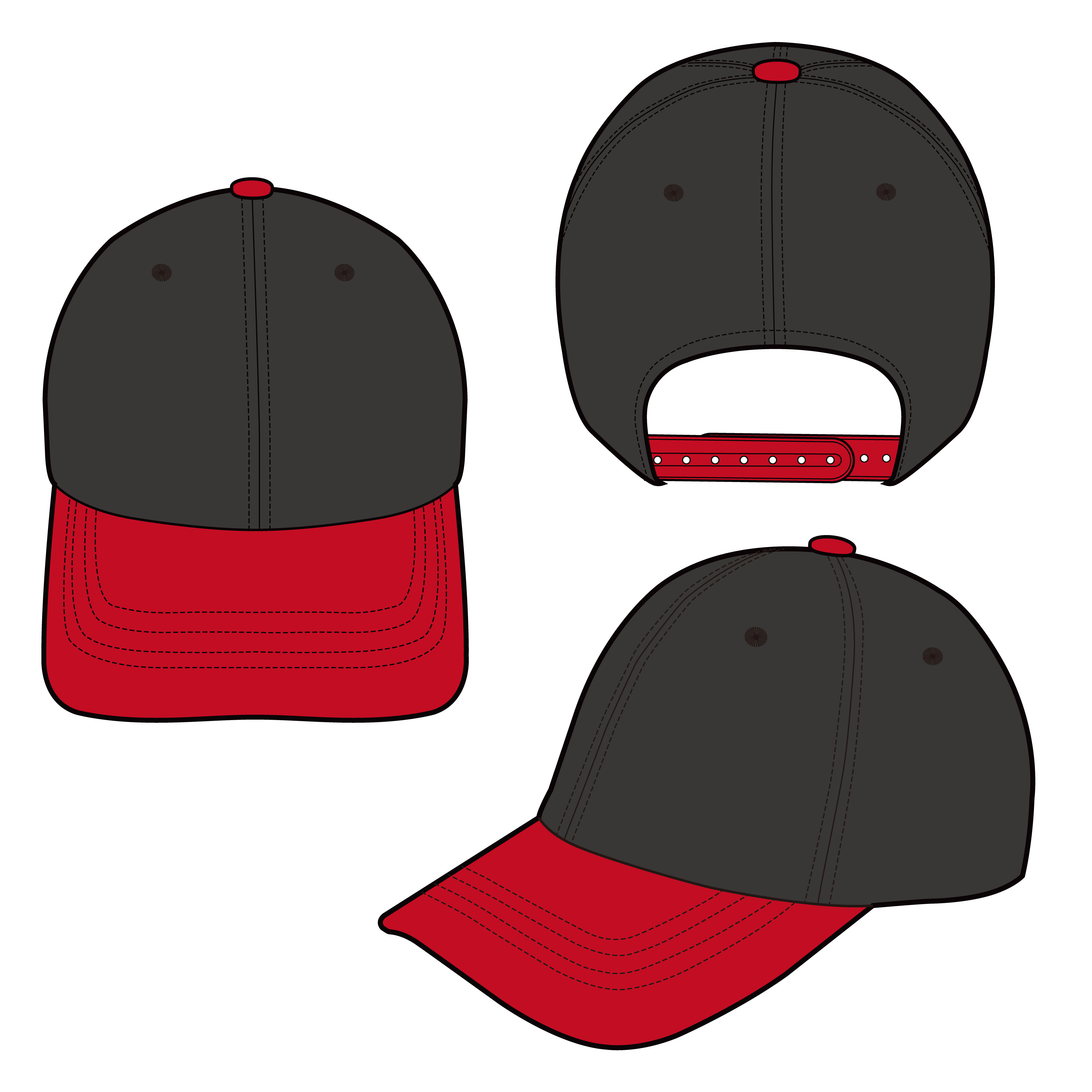 Download Baseball Cap fashion flat sketch template - Download Free ...